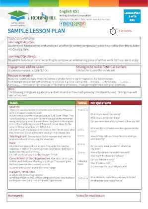 View Sample Lesson Plan