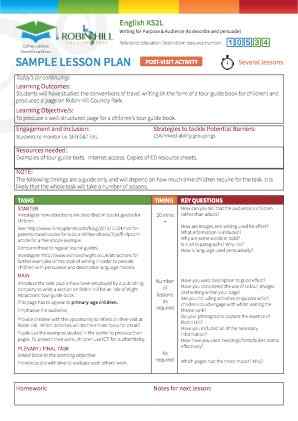 View Sample Lesson Plan