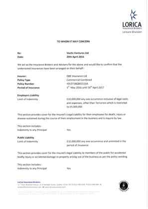 PLI Policy for Blackgang Chine