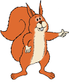 ED the Squirrel pointing right