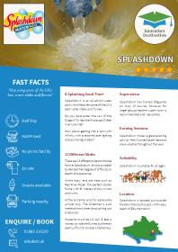 School Trip Information Sheet for Splashdown