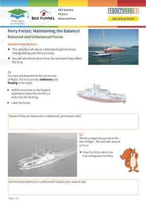 Click to view Resource 107061 Ferry Forces: Maintaining the Balance! 