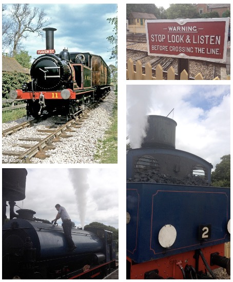 Vintage red railway warning sign reading: Stop Look & Listen Before Crossing the Line