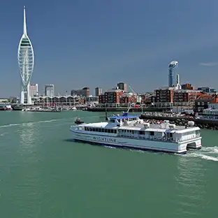 Wightlink ferry arriving at port