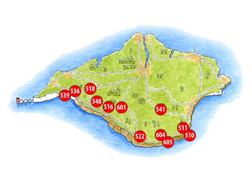 KS2 Isle of Wight Church Trail Locations Map
