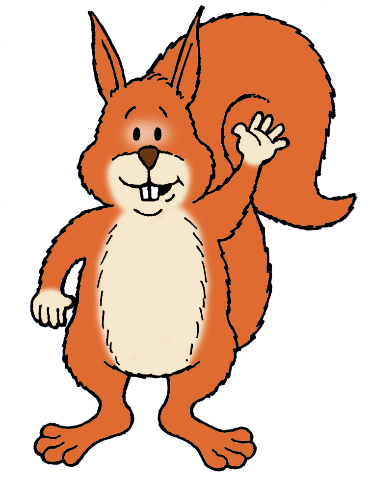 ED the squirrel welcomes you to Beach Visit: Appley